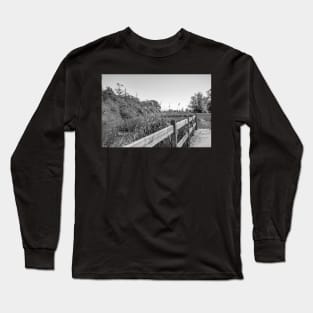 Wooden bridge alongside the River Ant, Norfolk Long Sleeve T-Shirt